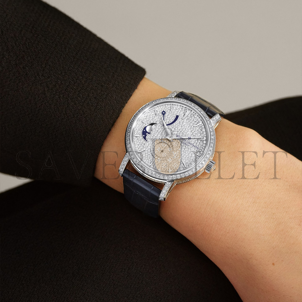 vacheron Co*sta*t*n traditionnelle moon phase 37.5 mm white gold watch 7006t/000g-b913